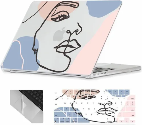 Miniatura 27 de Se7enline Funda compatible con MacBook Air de 15 pulgadas M4 M3 M2 2025 2024 2023 de 15.3 pulgadas con MacBook Air A2941/A3114/A3241 funda rígida