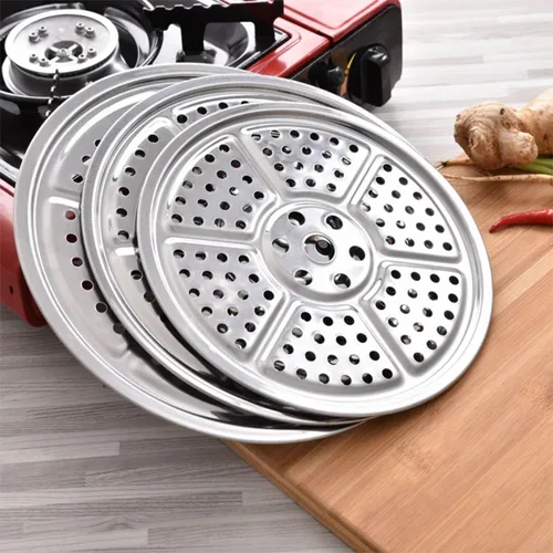 Miniatura 6 de ECYC Ltd Estante redondo de acero inoxidable para bandeja de vapor de 14 pulgadas, soporte de bandeja de vapor para olla a presión, estante de vapor