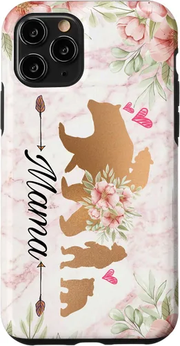 Miniatura 28 de iPhone 15 Plus Mama Bear & Cubs Design Phone Grip para mamá - Funda para 3 niños