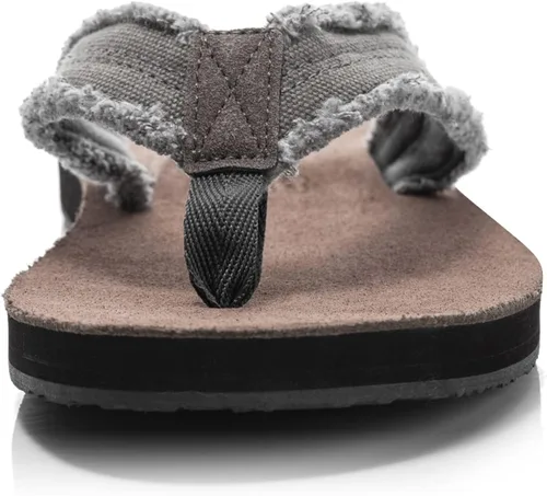 Miniatura 2 de FITORY Chanclas de cuero para hombre, sandalias cómodas para la playa