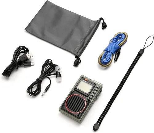Miniatura 9 de Raddy Radio de onda corta con control de aplicación RF75A, radio portátil de onda corta AM/FM/VHF/SW/WB, radio de bolsillo recargable con antena