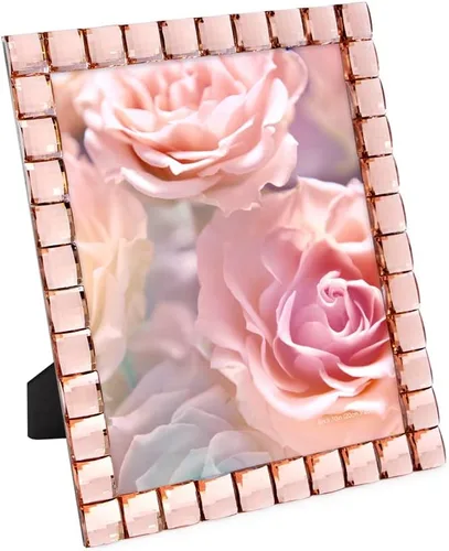 Miniatura 13 de Isaac Jacobs Marco de Fotos Decorativo con Joyas Brillantes Rosa Claro, Exhibición de Fotos y Decoración del Hogar (4x6, Rosa Claro)