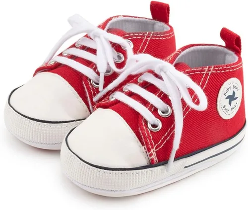 Miniatura 11 de Zapatos deportivos de lona de lona para bebés y niñas, suela antideslizante suave, suela antideslizante