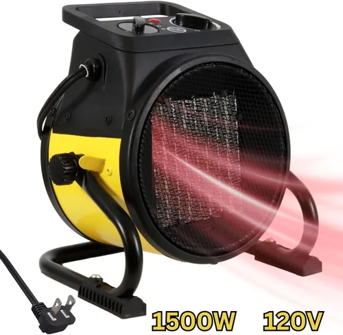 Miniatura 10 de Calentador de aire EUH1465, eléctrico, de Dura Heat, con base pivotante, 5,120 BTU, Amarillo