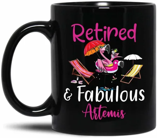 Miniatura 8 de Taza de café negra de jubilación personalizada, Jubilado está bajo nueva gestión, mira a la esposa para más detalles, taza de té de 11 15 onzas