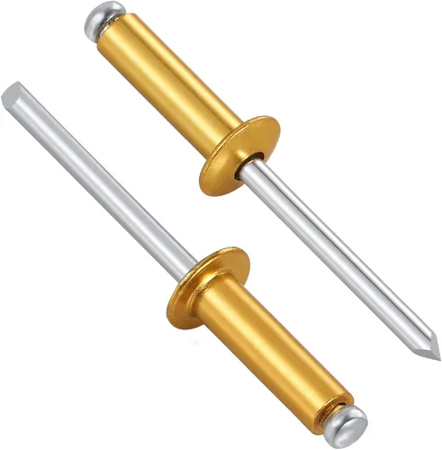 Miniatura 16 de Wensilon (80 piezas) Juego de remaches ciegos profesionales negros de aluminio, juego de agarre de aluminio y mandril de acero