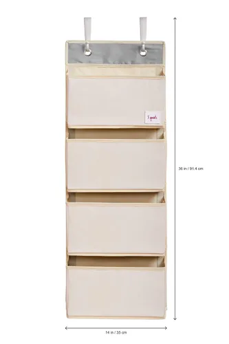 Miniatura 3 de 3 Sprouts Organizador de bebé sobre la puerta, almacenamiento esencial para el cuarto del bebé, soporte de animales de peluche y organizador de Oso