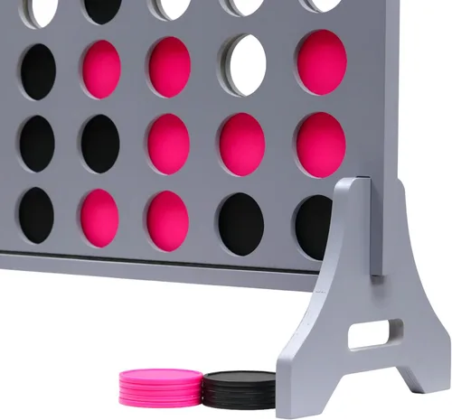 Miniatura 2 de Tailgating Pros Cuatro Gigante Gris Premium en una Fila con Estuche de Transporte - Juego de Patio al Aire Libre Jumbo de Gran Tamaño - Conecta
