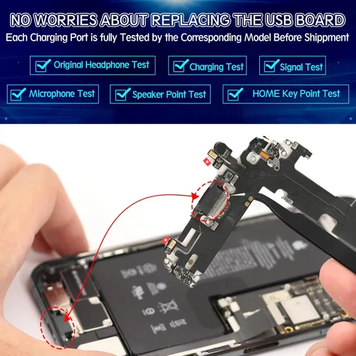 Miniatura 4 de Reemplazo para iPhone 13 Puerto de carga Dock Conector para iPhone 13 Puerto de carga Reemplazo USB Cargador Junta Flex Cable Asamblea Accesorios