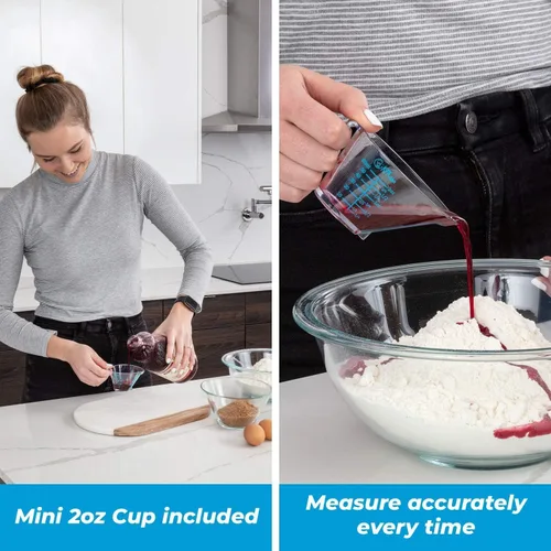 Miniatura 7 de KPKitchen Dispensador de masa para panqueques y juego de 4 tazas medidoras líquidas, perfecto para panqueques, cupcakes, waffles, crepé y más