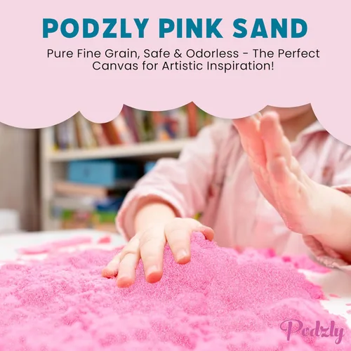 Miniatura 5 de Podzly Arena decorativa a granel de 5 libras, perfecta para bodas, aulas y manualidades creativas, arena fina, no tóxica y segura para niños y Rosa