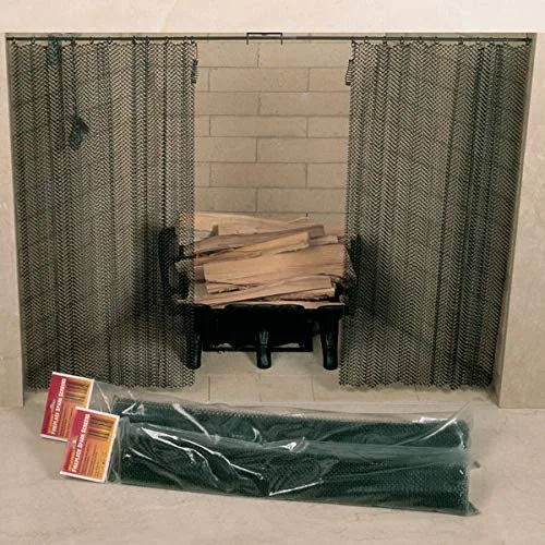 MASEWA Metal NET CO. LTD 48 PULGADAS X 26 PULGADAS COLGANTE Chimenea Pantalla Rod NO