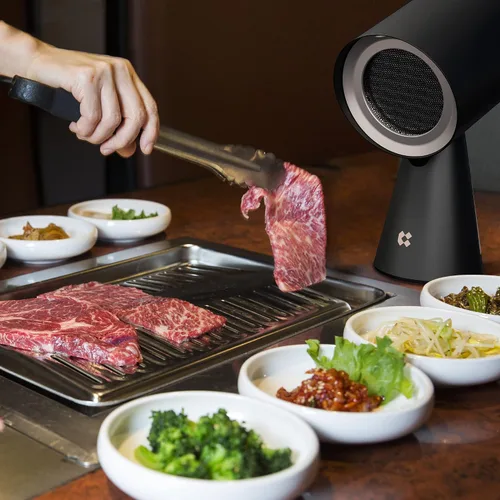 Miniatura 7 de CIARRA Campana Extractora Portátil, Campana Extractora de Escritorio con Ventilador de Escape de 2 Velocidades, Filtro de Aluminio Desmontable, Taza