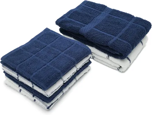 Miniatura 17 de Paño de cocina y toalla de cocina de rizo 100% algodón, paquete de 6, toallas de cocina súper suaves y absorbentes, perfectas para limpieza