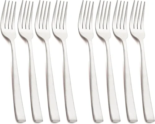 Miniatura 13 de Cuchillo de cena de 8 piezas, acero inoxidable 18/10 de plata mate para el hogar, restaurante, fiesta, uso diario de mantequilla (9 pulgadas)