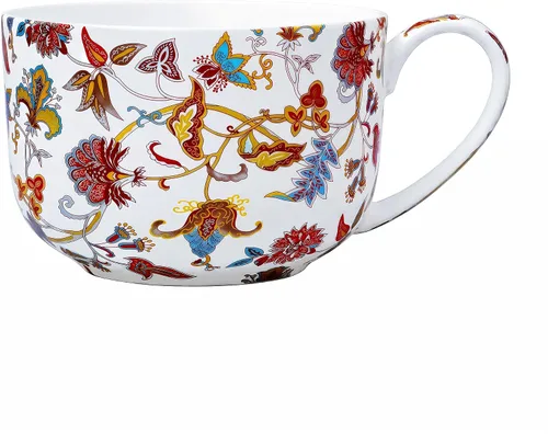 Miniatura 9 de Tazones de sopa de 25 onzas de porcelana con mangos, taza grande de sopa para café, cereal, avena, café con leche, sopa floral, taza de sopa
