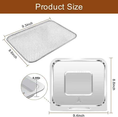 Miniatura 2 de Accesorios para freidora de aire Chefman Multifuncional Digital Air Freidora, 17 ajustes preestablecidos de pantalla táctil Fry XL 10L 10 cuartos