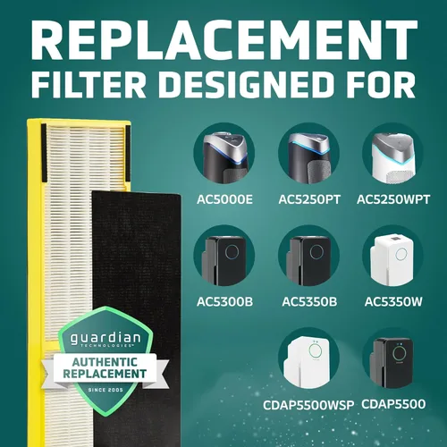 Miniatura 4 de GermGuardian Filtro C HEPA Puro Genuino Filtro Purificador de Aire, Elimina el 99.97% de Contaminantes, Humo de Incendios Forestales, Olores