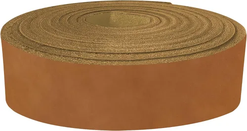 ELW 9-10 oz (0.142-0.157 in) Latigo Cinturón de cuero Grado Correas y tiras | Tamaño: 1"x84" (2.5x213cm) | Marrón tabaco | Piel de vaca de grano