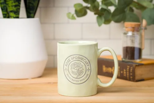 Miniatura 5 de Silver Buffalo Schitt's Creek Rose Apothecary - Taza de cerámica de cerámica resistente a la cera, 17 onzas