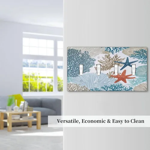 Miniatura 612 de Placa Decorativa de Pared de Granja Rústica con Cuerno de Madera para Puerta de Granero 1 Banda Duplex Cubiertas de Toma Eléctrica Soltera