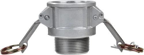 Miniatura 3 de 2 piezas de accesorios de bloqueo de leva de aluminio (1-1/2 pulgada Parte B) accesorios de manguera de ranura de leva, adaptador macho hembra NPT
