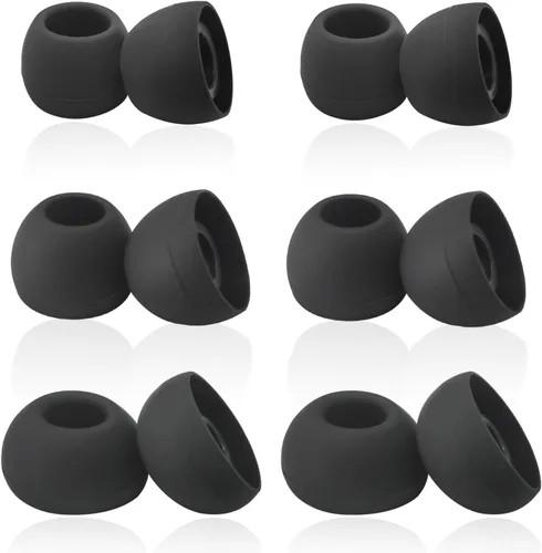 Miniatura 6 de Puntas universales de silicona para orejas/auriculares, puntas de repuesto para boquilla de 0.197 in-0.276 in, 6 pares (S/M/L), aislamiento de ruido