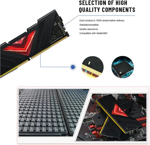 Miniatura 3 de VBESTLIFE DDR5 RAM 16GB 1x16, 4800MHz Frecuencia, CL40 1.1V Kit de memoria para juegos de escritorio compatible con XMP y Expo (negro)