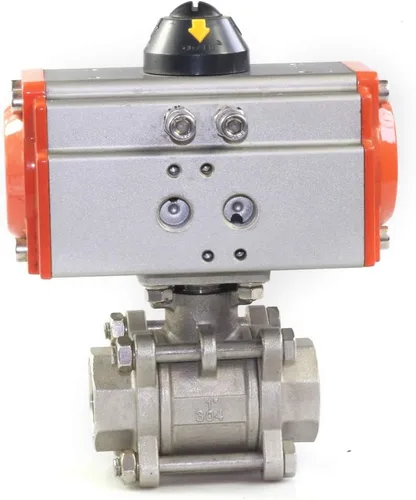 Miniatura 5 de Válvula de bola neumática de doble efecto de 3 piezas de 2 pulgadas, Industrias químicas de vapor de aire Actuador de válvula neumática Actuador