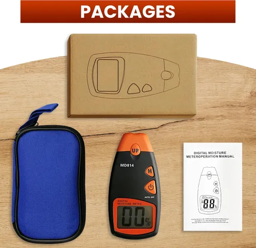 Miniatura 7 de Medidor digital de humedad de madera de 4 pines medidor de humedad preciso para madera de mano probador de humedad con pantalla LCD para madera