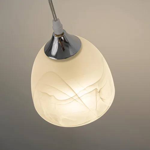 Miniatura 6 de Kiven 1 pantalla de cristal, pantalla moderna para repuesto de arte minimalista, lámpara colgante blanca, 5.9 pulgadas de diámetro