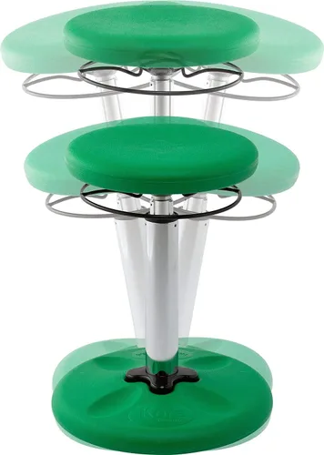Miniatura 4 de Kore - Silla de altura ajustable, asiento activo para niños, adolescentes: Mejor que una pelota de equilibrio, asientos flexibles para aula. Verde