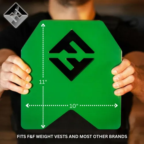 Miniatura 2 de F&F Fitness - Juego de placas de chaleco de peso de 10 libras a 50 libras, compatible con la mayoría de chalecos y portadores