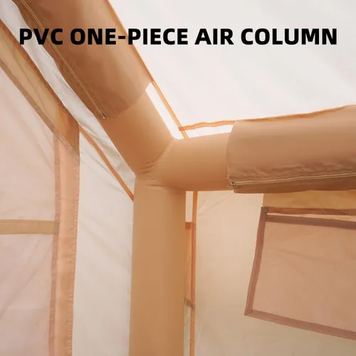Miniatura 6 de Tienda de campaña inflable con toldo, tienda de campaña para 4 a 6 personas, 4 estaciones, instalación rápida de 5 minutos, impermeable, resistente
