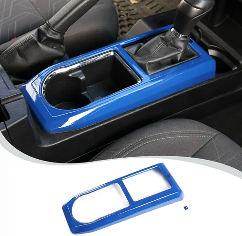 Miniatura 18 de Cubierta de marco de panel de engranajes de consola central compatible con Toyota Tacoma 2016-2023, panel de cambios de automóvil, portavasos, marco