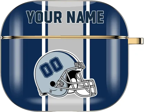 Miniatura 13 de Funda personalizada para casco de fútbol americano con nombre y número para AirPods Pro de 3ª generación Pro 2 (2019 2021 2022) Funda protectora