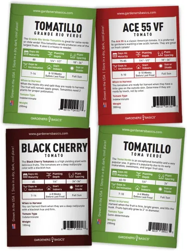 Miniatura 4 de Gardeners Basics, Semillas de tomate para plantar 16 semillas de tomate reliquia, Tiny Tim, semillas de tomate cherry, semillas de bistec, semillas