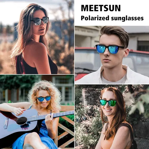 Miniatura 2 de MEETSUN Polarized Sunglasses for Women Men Classic Retro Designer