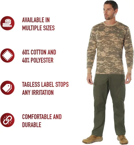 Miniatura 9 de Rothco Mens Long Sleeve Color Camo T-Shirt