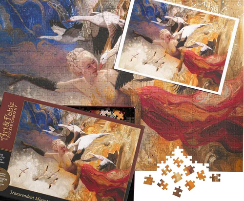 Miniatura 3 de Art & Fable Puzzle Company Julie Bell - Rompecabezas para adultos de 750 piezas de arte fino de Migración trascendente