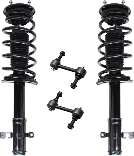 Miniatura 30 de Detroit Axle - Kit de 4 piezas RWD Puntales Delanteros Barras Estabilizadoras para Ford F-150 2021 2022 2023 2024, 2 Puntales con Resorte Helicoidal