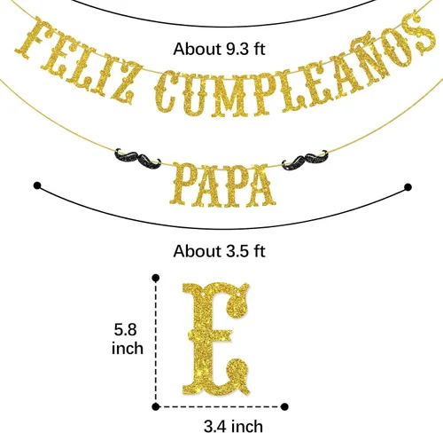 Miniatura 2 de Cartel de Feliz Cumpleaños con texto en inglés «Happy Birthday Dad» en español «Happy Birthday Dad, Mexican Party Them» para hombre, cumpleaños, día