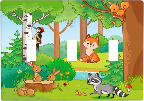 Miniatura 80 de Arctic Animals - Placa de interruptor de luz de 1 banda, lindo sello de dibujos animados, pingüino, oso polar, placa de pared individual basculante