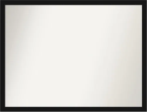 Miniatura 230 de Amanti Art Espejo de baño negro para sobre fregadero, 22 x 22 pulgadas, espejo de tocador cuadrado estrecho negro Avon, marco de madera casual
