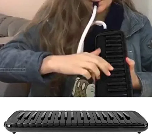 Miniatura 5 de Teclado de piano de boca melódica de 37 teclas con tubo de soplado y tubo de viento, instrumento musical para principiantes, incluye calcomanía
