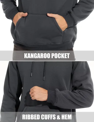 Miniatura 6 de MAGCOMSEN Sudadera con capucha de forro polar Sherpa para hombre