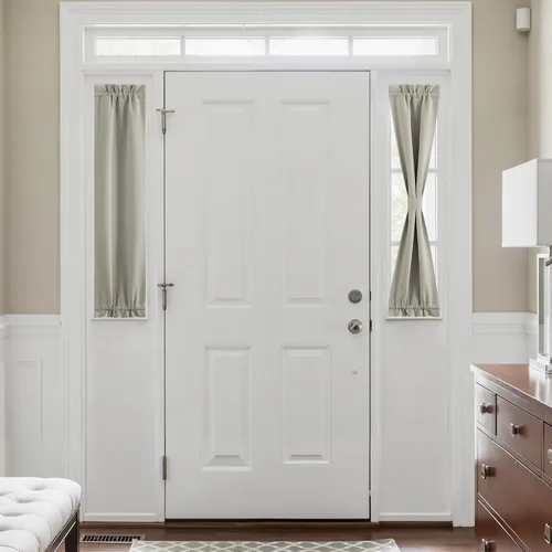 Miniatura 200 de NICETOWN Cortinas opacas unicolor con aislamiento térmico para puerta francesa, granja, oscurecimiento de habitación, puertas y ventanas de Marrón