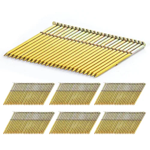 Miniatura 8 de meite Clavos de marco de 28 grados, clavos de soldadura de alambre galvanizado de 2 pulgadas para enmarcar pistola de clavo, cabeza redonda