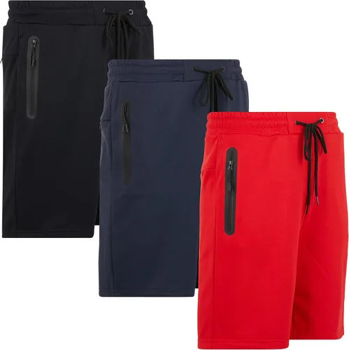 PURE CHAMP Pantalones cortos de felpa francesa para hombre, paquete de 3 pantalones cortos de gimnasio para hombre, pantalones cortos de