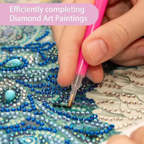Miniatura 4 de AUEAR, Paquete de 48 bolígrafos de pintura artística de diamante 5D bordado para bricolaje, diamantes de imitación, pintura y manualidades